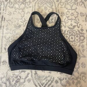 Black Lululemon Halter-neck Sports bra